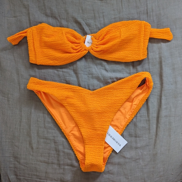 WeWoreWhat U Ring Bandeau Top Delilah Bottoms Bikini - Picture 1 of 7
